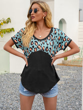 Load image into Gallery viewer, Leopard Love Waffle-Knit Short Sleeve Top (multiple color options)
