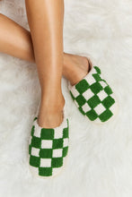 Load image into Gallery viewer, Checkered Print Plush Slide Slippers (multiple color options)
