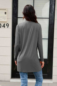 Easy Going Open Front Long Sleeve Cardigan with Pockets (multiple color options)