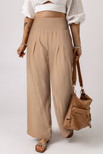 Load image into Gallery viewer, Touring The Town Smocked High Waist Wide Leg Pants  (2 color options)
