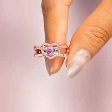 Load image into Gallery viewer, Her Heart&#39;s Serenade: Love-infused 925 Sterling Silver Ring (silver or rose gold)
