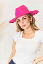 Load image into Gallery viewer, Rodeo Rose Flat Brim Fedora Fashion Hat
