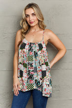 Load image into Gallery viewer, Hang Loose Tulip Hem Cami Top in Patchwork Floral
