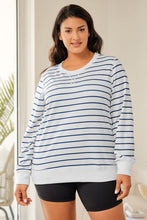 Load image into Gallery viewer, Don&#39;t Think Twice Striped Round Neck Long Sleeve Top
