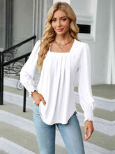 Load image into Gallery viewer, Casual Coolness Square Neck Puff Sleeve Blouse (multiple color options)
