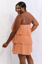 Load image into Gallery viewer, By The River Cascade Ruffle Style Cami Dress in Sherbet
