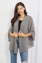 Load image into Gallery viewer, Just Breathe Chiffon Kimono in Grey
