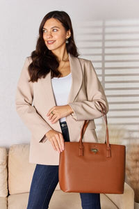 Katie Vegan Leather Office Tote Bag (multiple color options)