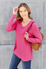 Load image into Gallery viewer, Everyday Happiness V-Neck Long Sleeve Top (multiple color options)
