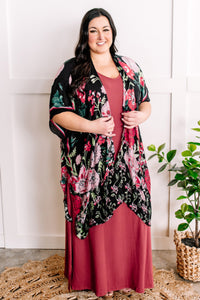 Switching Things Up V Neck Maxi Dress With Pockets In Rosewood