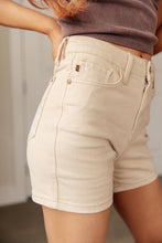 Load image into Gallery viewer, Greta High Rise Garment Dyed Judy Blue Shorts in Bone
