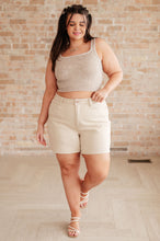 Load image into Gallery viewer, Greta High Rise Garment Dyed Judy Blue Shorts in Bone
