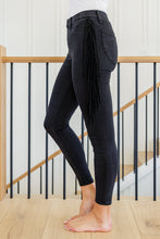 Load image into Gallery viewer, Hilary Side Fringe Skinny Jegging In Black by Judy Blue
