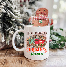 Load image into Gallery viewer, Hot Cocoa and Christmas Movies Beverage Mug

