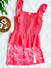 Load image into Gallery viewer, Sweet Sorbet Smocked Sleeveless Top With Ruffle Shoulder Detail
