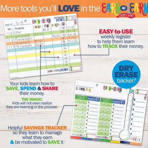 Earn & Learn® Kids Money Management Chore Chart Pad