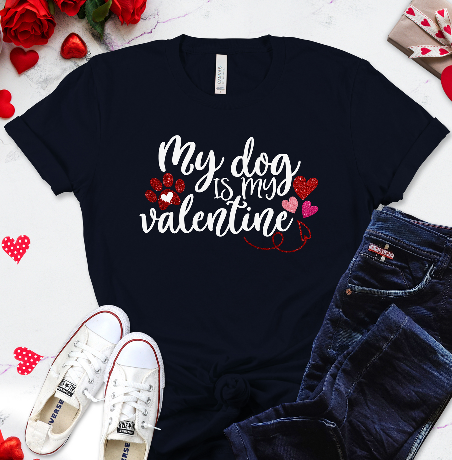 My Dog is my Valentine Graphic T-Shirt