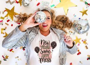 New Year Same Hot Mess Graphic T-Shirt