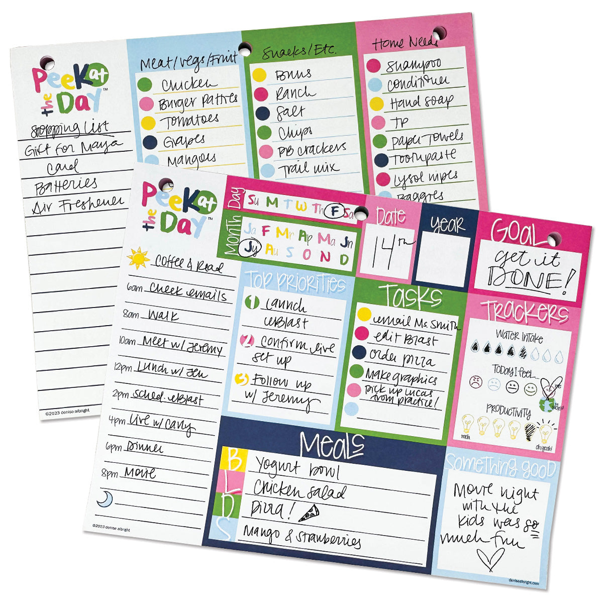 Peek at the Day™ Daily Planner Pad | All Bright & Cheery