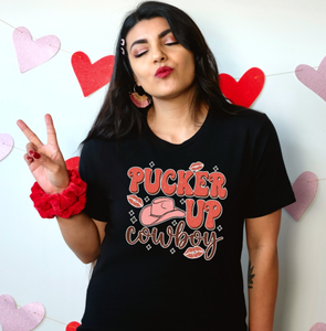 Pucker Up Cowboy Graphic T-Shirt