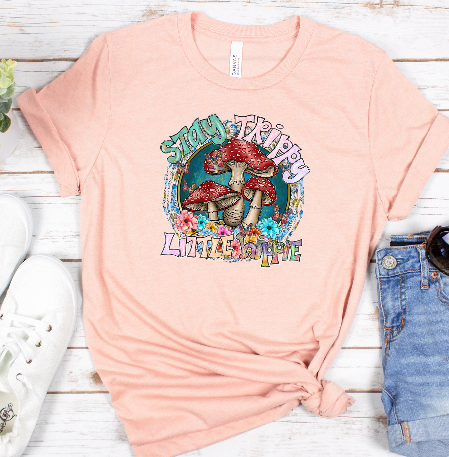 Stay Trippy Little Hippie Graphic T-Shirt