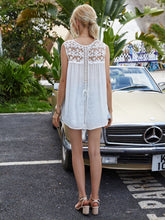 Load image into Gallery viewer, Summer Sweetness Spliced Lace Round Neck Tank  (2 color options)
