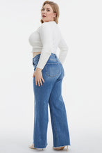 Load image into Gallery viewer, Amelia High Waist Button-Fly Raw Hem Wide Leg Jeans by Bayeas
