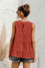 Load image into Gallery viewer, All Good Things Round Neck Tiered Tank  (multiple color options)
