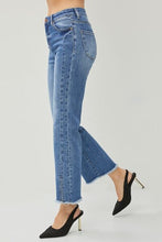 Load image into Gallery viewer, Journee High Waist Raw Hem Slit Straight Jeans by Risen
