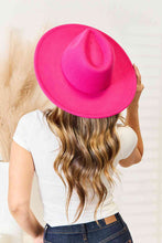 Load image into Gallery viewer, Rodeo Rose Flat Brim Fedora Fashion Hat
