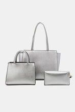 Load image into Gallery viewer, Regina 3-Piece Satchel Bag Set (silver or gold)
