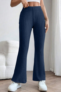 Easygoing Essential Ribbed High Waist Flare Pants (multiple color options)
