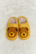 Load image into Gallery viewer, Teddy Bear Print Plush Slide Slippers (multiple color options)
