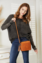 Load image into Gallery viewer, Adventure Awaits Vegan Leather Crossbody Bag with Tassel
