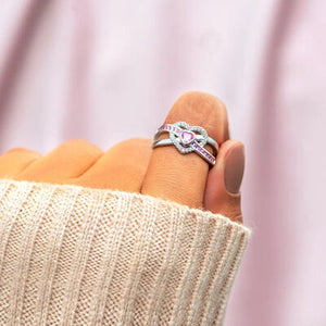 Her Heart's Serenade: Love-infused 925 Sterling Silver Ring (silver or rose gold)