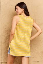 Load image into Gallery viewer, Talk To Me Striped Sleeveless V-Neck Top in Yellow
