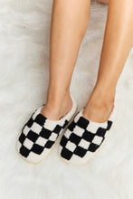 Load image into Gallery viewer, Checkered Print Plush Slide Slippers (multiple color options)
