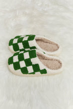 Load image into Gallery viewer, Checkered Print Plush Slide Slippers (multiple color options)
