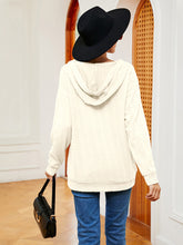 Load image into Gallery viewer, Everyday Ease Lace-Up Long Sleeve Hoodie (multiple color options)
