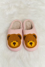 Load image into Gallery viewer, Teddy Bear Print Plush Slide Slippers (multiple color options)
