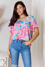 Load image into Gallery viewer, All Smiles Floral V-Neck Short Sleeve Blouse
