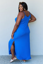 Load image into Gallery viewer, Good Energy Cami Side Slit Maxi Dress in Royal Blue
