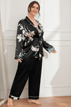 Load image into Gallery viewer, Slumber Party Floral Belted Robe and Pants Pajama Set (2 color options)
