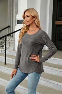 Timeless Ease Round Neck Long Sleeve Top (multiple color options)