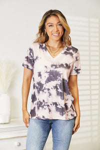 In The Clouds Tie-Dye V-Neck T-Shirt