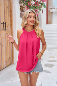 Moments of Fun Grecian Neck Sleeveless Top (multiple color options)