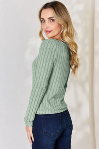 Everyday Basic Ribbed Long Sleeve Top (multiple color options)