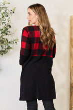 Load image into Gallery viewer, Christmas Stroll Plaid Open Front Cardigan
