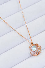 Load image into Gallery viewer, Luminous Lunar Serenity Moonstone Crescent Necklace
