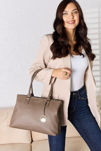 Julia Structured Leather Handbag  (3 color options)